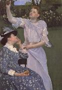 Junge Frauen beim Obstpflucken Mary Cassatt